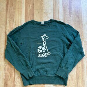 Uniqlo x Jason Polan Crewneck Sweatshirt US Size S Green Giraffe